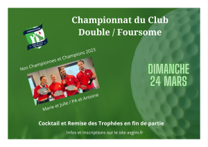 CHAMPIONNAT DU CLUB DOUBLE / FOURSOME