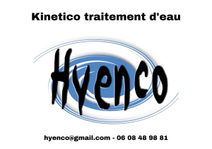 KINETICO, HYENCO NOUVEAU PARTENAIRE DE L'ASSO