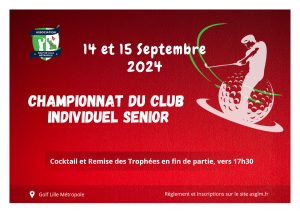 CHAMPIONNAT SENIOR DU CLUB EN INDIVIDUEL