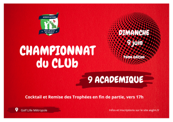 9 JUIN, CHAMPIONNAT 9 ACADEMIQUE